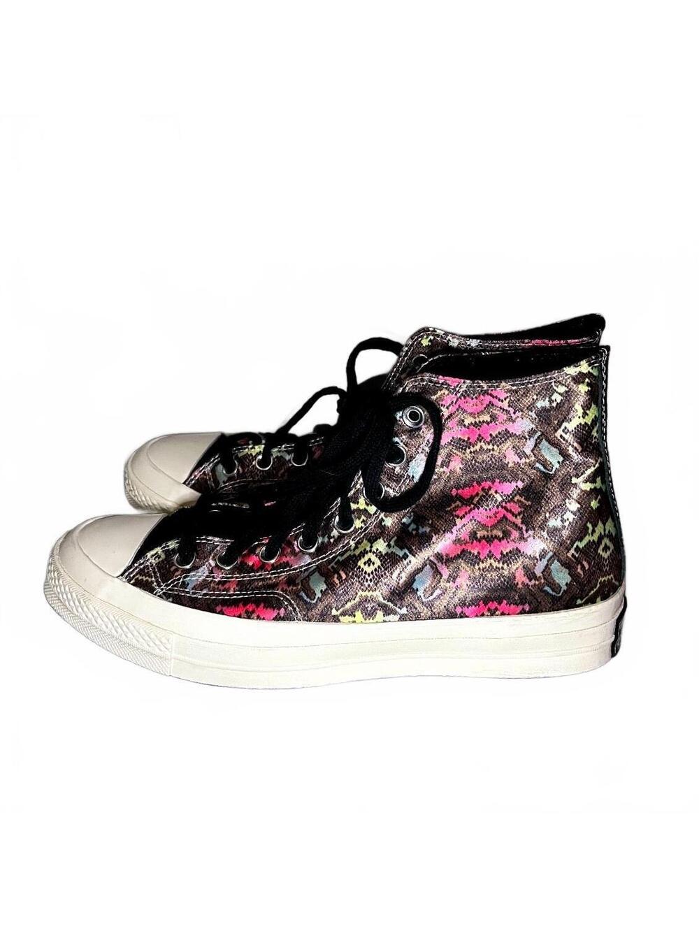 Converse High Top Sneakers with Colorful Snake Print Women’s Size 10.5